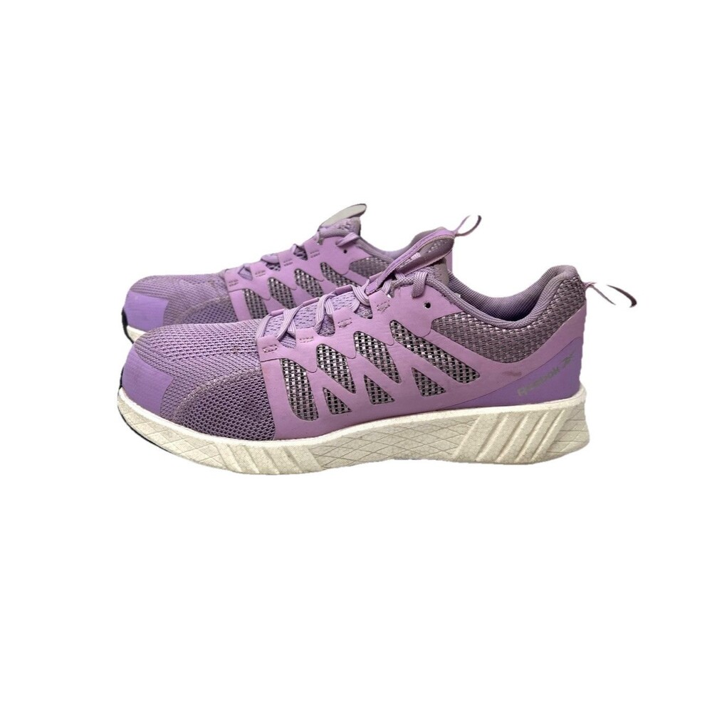 Reebok Fusion Flexweave Womens Shoes Size 10 Purple Compsite Toe Work Sneakers